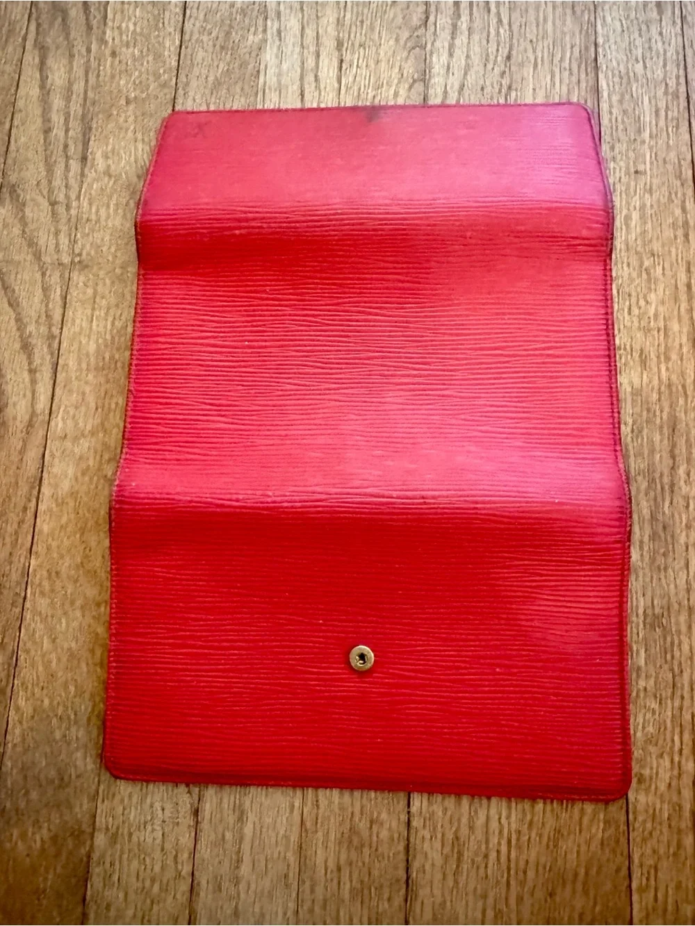 Louis Vuitton Red Textured Epi Leather Long Wallet